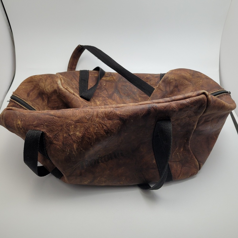 Vintage Nokona Leather Bag Travel Overnight Duffle Carry On Rare - Picture 4 of 14